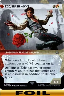 1x - Ezio, Brash Novice - FOIL SHOWCASE #145 - Assassin's Creed - UC NM MTG - Image 1