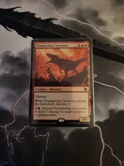 Trumpeting Carnosaur [The Lost Caverns of Ixalan] MTG Foil - Image 1