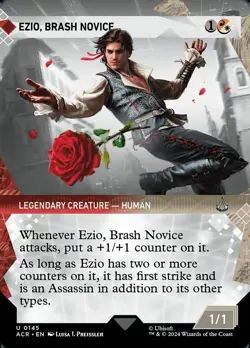 1x - Ezio, Brash Novice - Showcase #145 - Assassin's Creed - UC NM MTG - Image 1