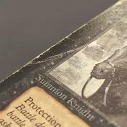 MTG Alpha "Black Knight" Magic The Gathering HP Damaged With Crease - Image 4