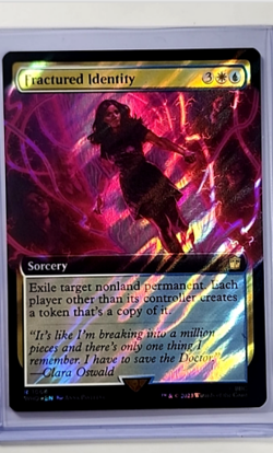 MTG Magic The Gathering Doctor Who Extended Art Surge Foil Fractured Identity - Image 1
