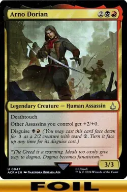 1x - Arno Dorian - FOIL #47 - Assassin's Creed - UC NM MTG - Image 1