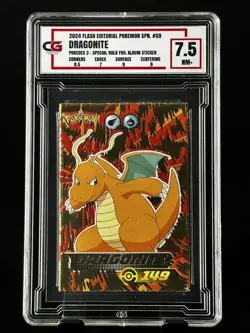 Dragonite CG 7.5 Pokemon PSA CGC Flash Editorial Pokedex Gold 2024 10 Alt - Image 1