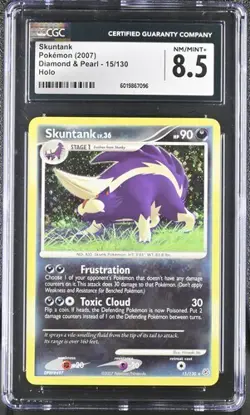 CGC 8.5 SKUNKTANK DIAMOND & PEARL HOLO 15 POKEMON - Image 1