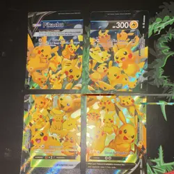 Pikachu V-UNION SWSH159 Crown Zenith 4-Card Set Holo Full Art English 2023 - Image 1