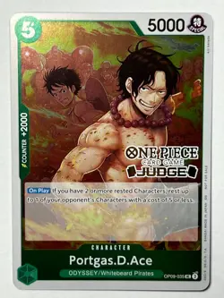 Portgas.D.Ace OP09-035 Judge Pack Vol. 6 Stamped Foil Promotion Card MINT - Image 1