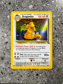 Pokemon TCG Cards Dragonite 4/62 Fossil Holo Rare EXC-NM - Image 1