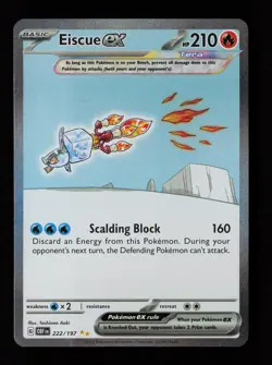 Eiscue ex 222/197 Special Illustration Rare Obsidian Flames Pokemon Cards - Image 1