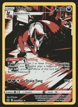 SWSH: Crown Zenith: Galarian Gallery Thievul #GG17/GG70 Pokemon Card - Image 1