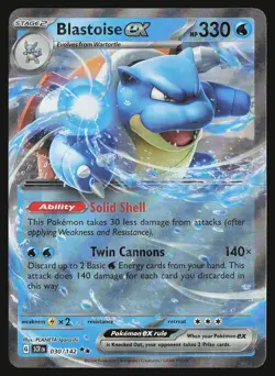 SV07: Stellar Crown Blastoise ex #030/142 Pokemon Card - Image 1
