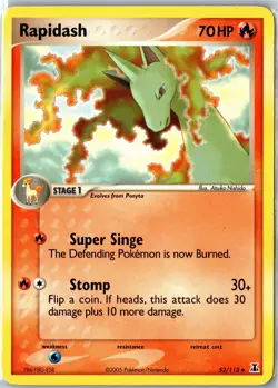 Pokemon Card - Rapidash 52/113 Delta Species Uncommon Moderately Played - Image 1
