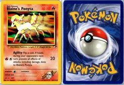 Pokemon Card - Blaine's Ponyta 63/132 Gym Heroes Common Unlimited MP - Image 3