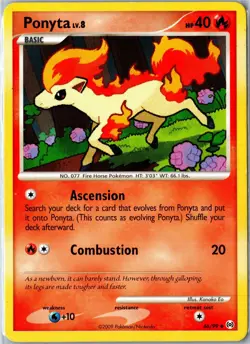 Pokemon Card - Ponyta 46/99 Arceus Uncommon Heavily Played - Image 1