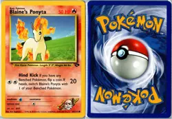 Pokemon Card - Blaine's Ponyta 64/132 Gym Challenge Common Lightly Played - Image 3
