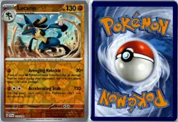 Pokemon Card - Lucario Scarlet & Violet 114/198 Uncommon Reverse Holo Near Mint - Image 3
