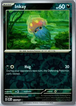 Pokemon Card - Inkay Obsidian Flames 137/197 Common Reverse Holo Near Mint - Image 1