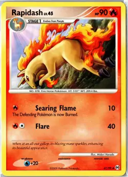 Pokemon Card - Rapidash 47/99 Arceus Uncommon Moderately Played - Image 1