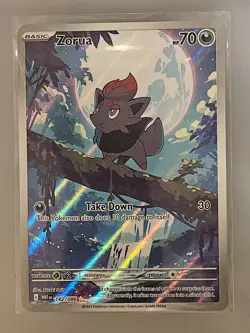 Pokemon Zorua 142/086 SV White Flare Illustration Card NM Condition - Image 1