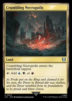 Crumbling Necropolis 0302 Non Foil Uncommon LOTR Commander MTG Near Mint - Image 1