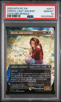 2025 MTG FINAL FANTASY COMMANDER CHOCOBO BUNDLE AERITH, LAST ANCIENT PSA 10 - Image 1