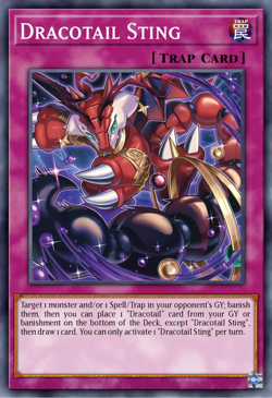 Yugioh! Dracotail Sting DOOD-EN077 DOOM OF DIMENSIONS COMMON PREORDER - Image 1