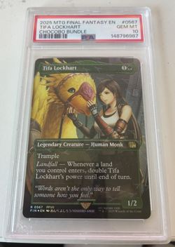 2025 MAGIC THE GATHERING FINAL FANTASY CHOCOBO #0567 TIFA LOCKHART PSA 10 - Image 1
