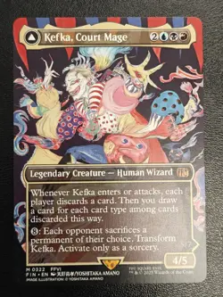 x1 Kefka, Court Mage // Kefka, Ruler of Ruin FIN MTG 322 BORDERLESS MYTHIC 1x - Image 1