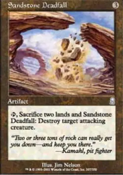 Sandstone Deadfall - Foil ~ Moderately Played Odyssey MTG Magic UltimateMTG Arti - Image 1