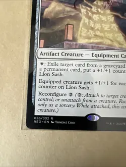 MTG Lion Sash NEO 026 R NM Regular Rare - Image 3