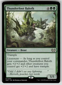Thunderfoot Baloth Rare Commander: Duskmourn: House of Horror 201 MTG NM 2024 - Image 1