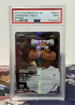 PSA 9 Pokemon Card Landorus Full Art BW43 Black Star Promo POP 10 NONE HIGHER - Image 1