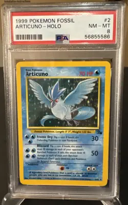 Articuno Holo 1999 Pokemon Fossil #2 PSA 8 NM-MT WOTC Vintage Slab - Image 1