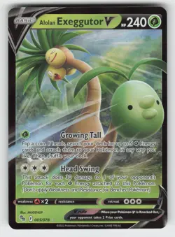 Alolan Exeggutor V 005/078 NM Holo PGO Pokemon GO 02 - Image 1