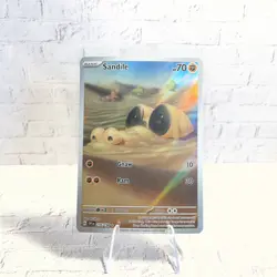 Pokemon TCG Sandile Scarlet & Violet Base Set 216/198 Holo Illustration Rare NM - Image 1
