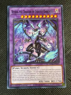 3x YuGiOh! - Veidos the Dragon of Endless Darkness MP25-EN373 Common 1st Ed NM - Image 2