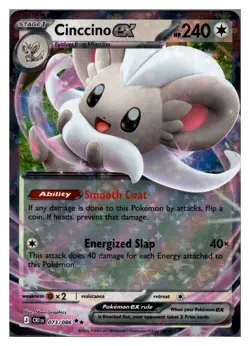 Cinccino ex 073/086 ME04: Chaos Rising Double Rare Pokemon NM - Image 1