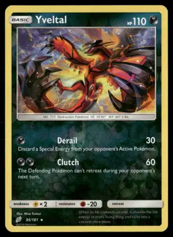 Yveltal 95/181 Holo Rare Team Up Pokemon Reverse Holo Lightly Played - Image 1