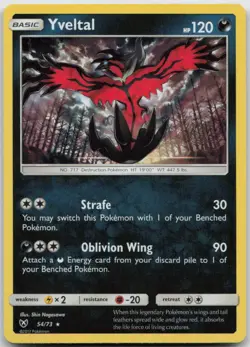 Yveltal 54/73 Holo Rare Shining Legends Pokemon TCG LP - Image 1