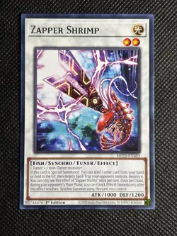 3x YuGiOh! - Zapper Shrimp MP25-EN405 Common 1st Edition Near Mint - Image 2