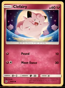 Clefairy 39/68 Common Hidden Fates Pokemon Lightly Played - Image 1