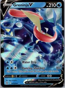 Greninja V 073/264 Fusion Strike Pokemon TCG Holo V Rare NM - Image 1