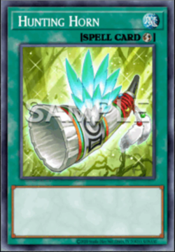 Yugioh! Hunting Horn DOOD-EN086 COMMON DOOM OF DIMENSIONS PREORDER - Image 1