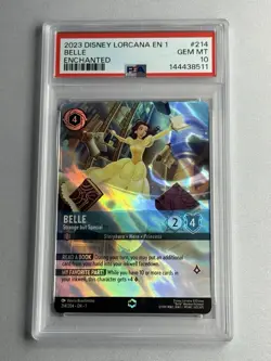Lorcana ~ BELLE - Strange but Special (Enchanted) 214/204 First Chapter PSA 10! - Image 1