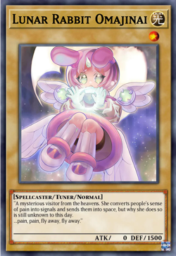 Yugioh! Lunar Rabbit Omajinai DOOD-EN097 COMMON DOOM OF DIMENSIONS PREORDER - Image 1