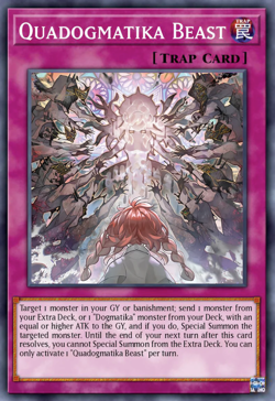 Yugioh! Quadogmatika Beast DOOD-EN078 COMMON Doom of Dimensions PREORDER - Image 1