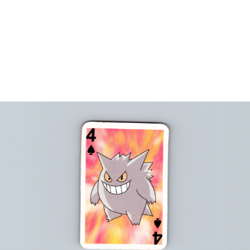 Bicycle Pokemon Mini Playing Card Gengar 4 of Spades LP 1999 US SELLER - Image 1