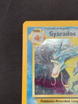 Vintage Pokemon Card Wotc Gyarados Base Set Holo Rare 6/102 MP - Spanish - Image 2