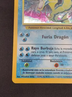 Vintage Pokemon Card Wotc Gyarados Base Set Holo Rare 6/102 MP - Spanish - Image 4