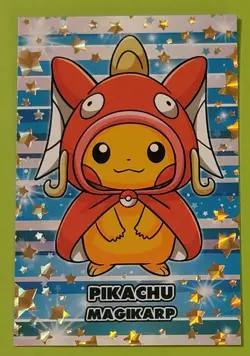 Pokemon 2024 Card Database Christmas Poncho Pikachu Magikarp Hood Peru Gold Star - Image 1