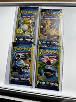 Pokemon XY Evolutions Booster Pack 3-Card Mini Pack 4 Art Set New Sealed - Image 1